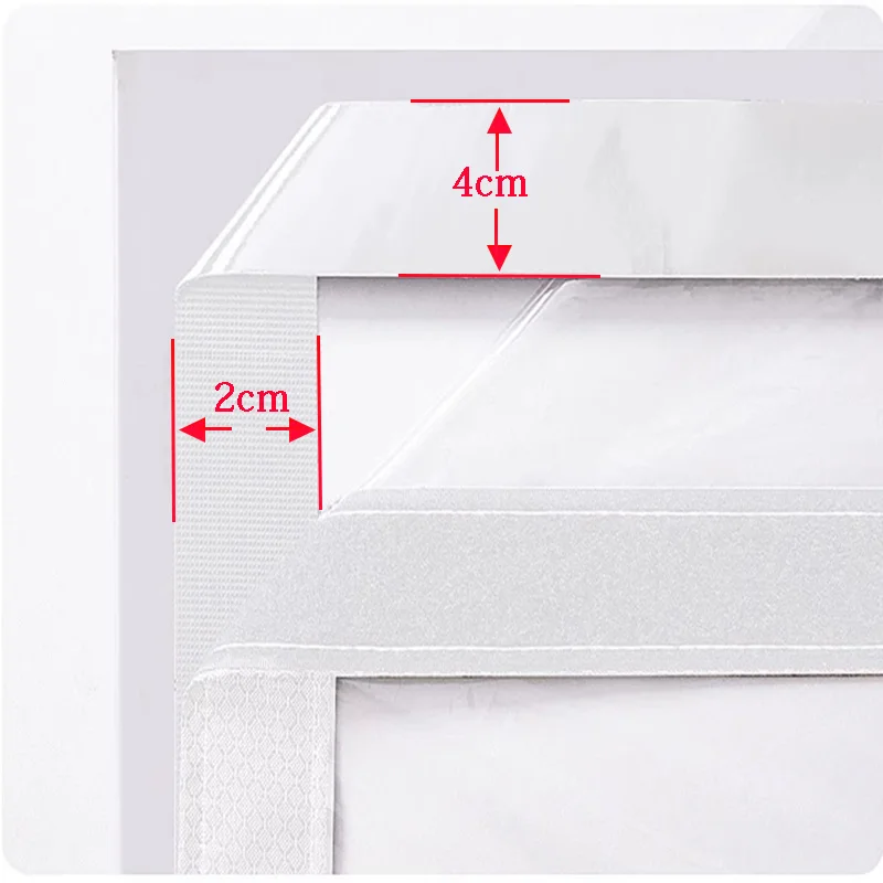 Side open winter and summer dual-use magnetic transparent air conditioning door curtain anti-oil smoke kitchen partition curtain