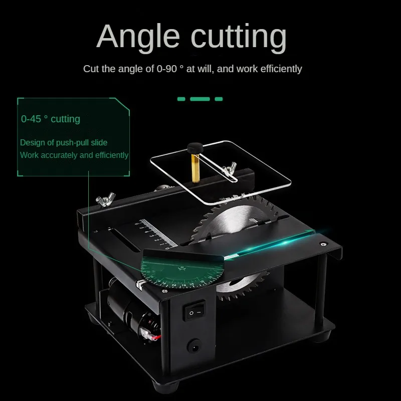 Mini precision table saw,small household table saw,portable woodworking sliding table saw,multi-function cutting machine