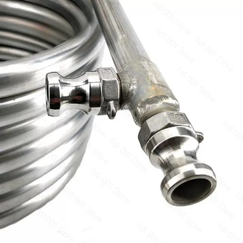 304 Stainless Steel Counterflow Chiller 6.5m 1/2 BSPT for Wort Cooling KL08747