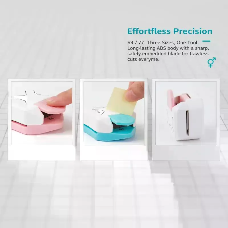 Multifunctional 3 In 1 Corner Rounder Punch Portable Paper Edge Cutter DIY Craft Tool for Scrapbook Card Making Art Design