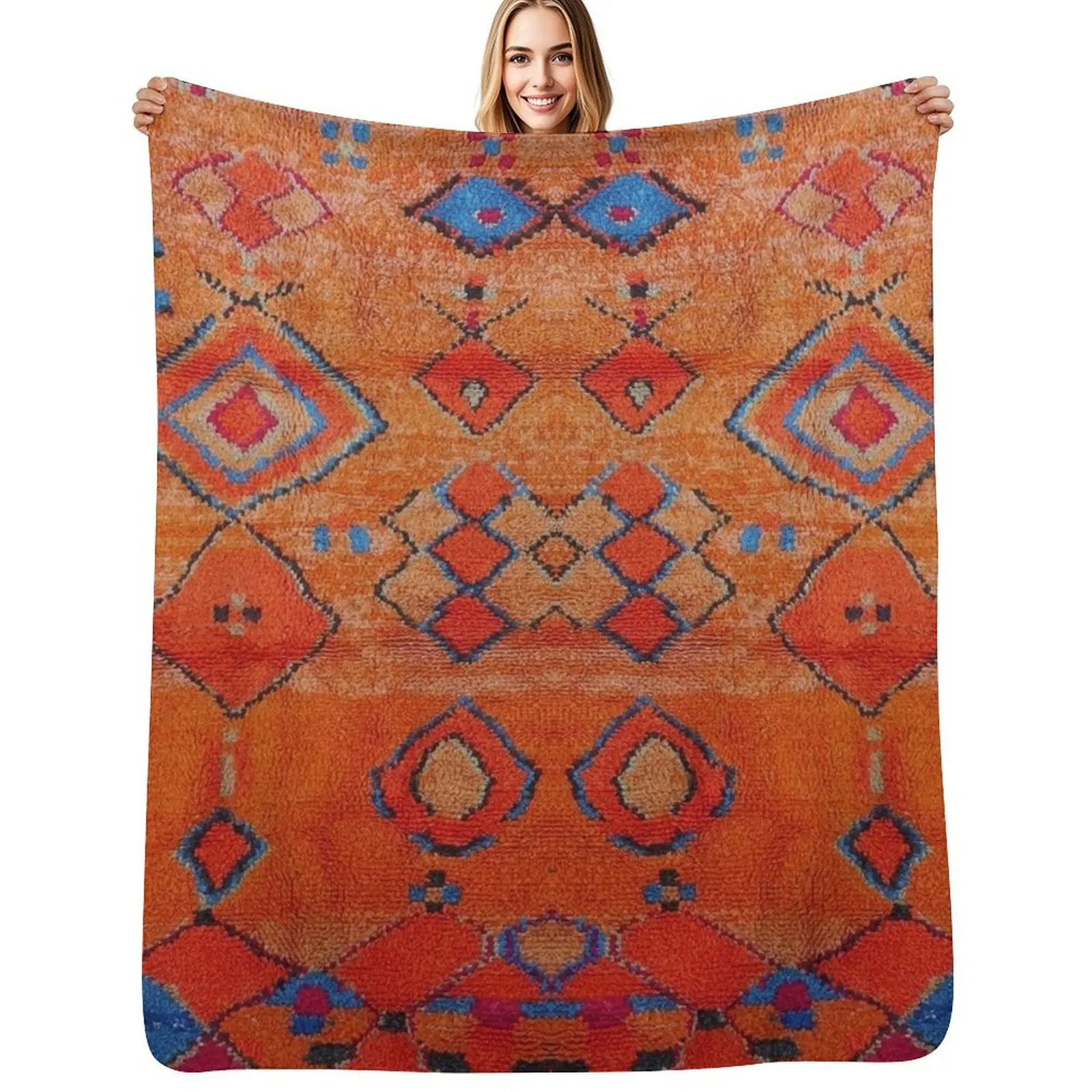 Heritage Moroccan Berber Artwork Design Throw Blanket manga Flannel Sleeping Bag Summer Beddings Soft For Sofa Thin Blankets