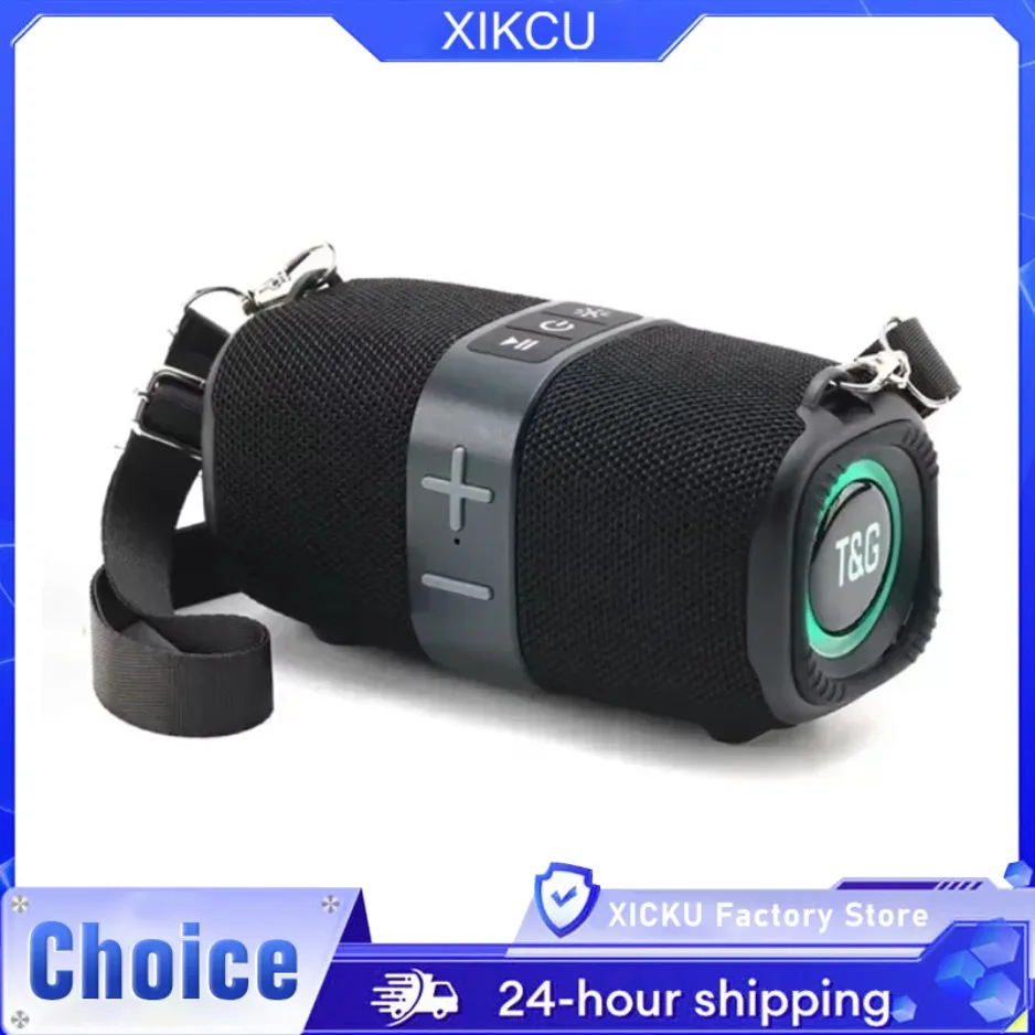 

‌ TG667 Открытый портативный беспроводной Bluetooth-динамик Двойной Bluetooth 5.3 Сабвуфер с поддержкой RGB FM TF-карта USB-диск ‌