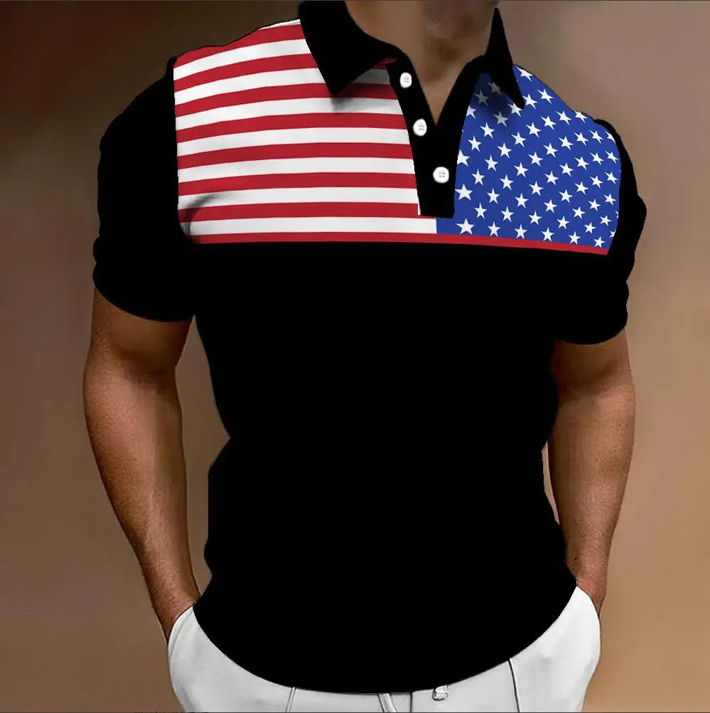 

Men's Colorblock & Striped Short Sleeve Polo Shirt Breathable Comfortable Polo Blouse Street Short Sleeve Best Male Top