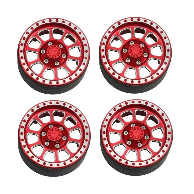 4Pcs 110G/Pcs Heavy Duty 1.9 Beadlock Wheel Rim Hub For 1/10 RC Crawler Car Axial SCX10 Traxxas TRX4 RC4WD D90 VS4-10