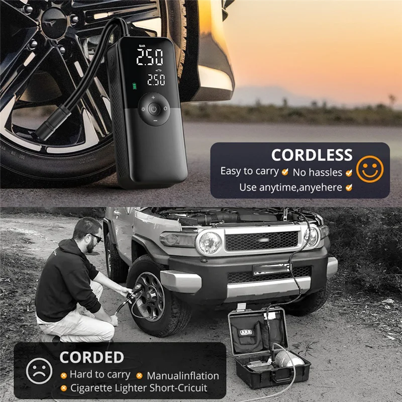 ab33-車用電動エアポンプ-サッカー電動インフレーター-ポータブル電動エアポンプ-充電式電動インフレーター
