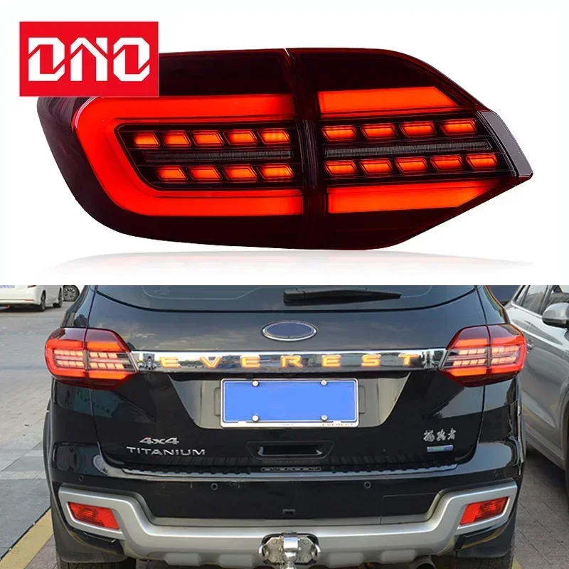 Car LED 12V Taillights For Ford Everest 2013 - 2019 2020 Rear Running Lamp Brake Reverse Turn Signal Waterproof Car Accessories