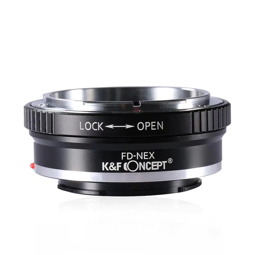 K & F Concept FD-NEX adaptador para lente Canon FD a Sony NEX-7 6 5R A5100 A6000 A6300 A6400 A6500 A7 A7II A7R A73 A9 adaptador de lente