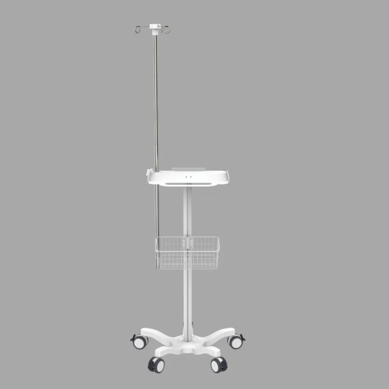 Modern Multi-Functional Hospital Patient Mobile Monitor Trolley Metal Medical Trolley With IV Pole Ultrasound/Medical Equipment