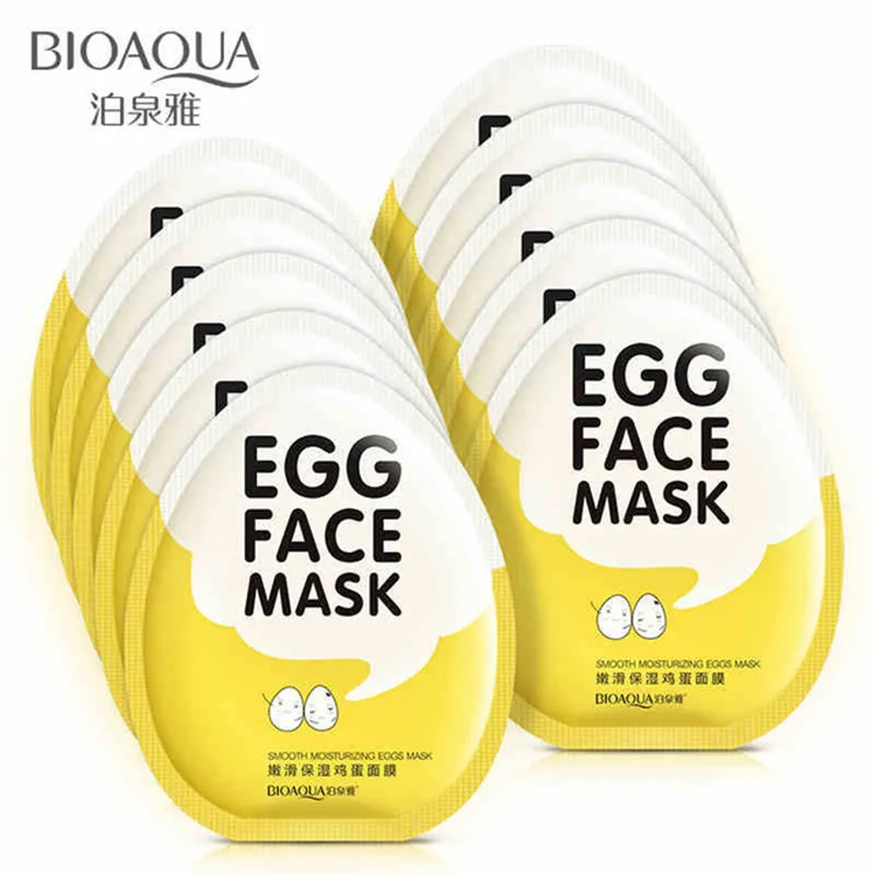 

Bioaqua Face Mask Moisturizing Firming Facial Sheet Mask Oil Control Brightening Skin Face Care 10Pcs Set