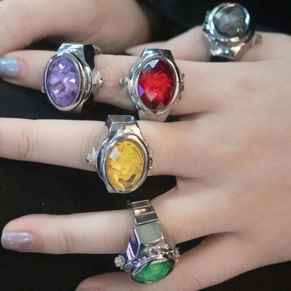 Vintage Ellipse Oval Quartz Finger Ring Watch Women Fashion Jewelry Clock