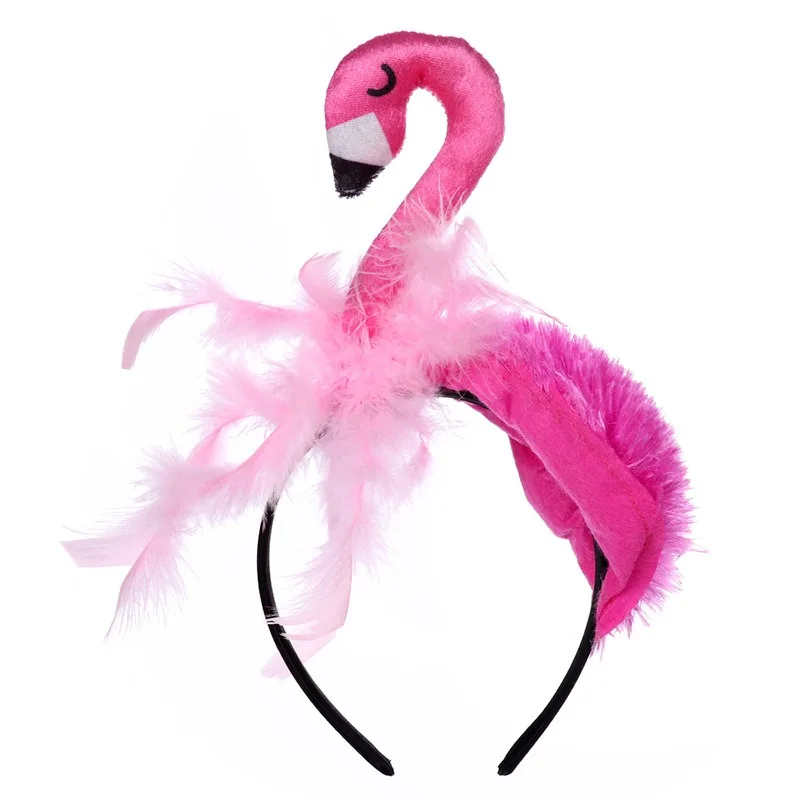 Halloween Decorative Supplies Christmas Day Flamingo Hair Band Ball Birthday Party Children's Headwear Cosplay Performance Props