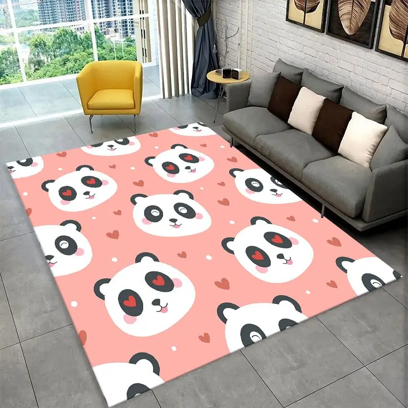 Cartoon Cute Panda China Animal Large Area Rug Non-slip Durable Carpet for Bedroom Living Room Sofa Doormat Home Decor Floor Mat