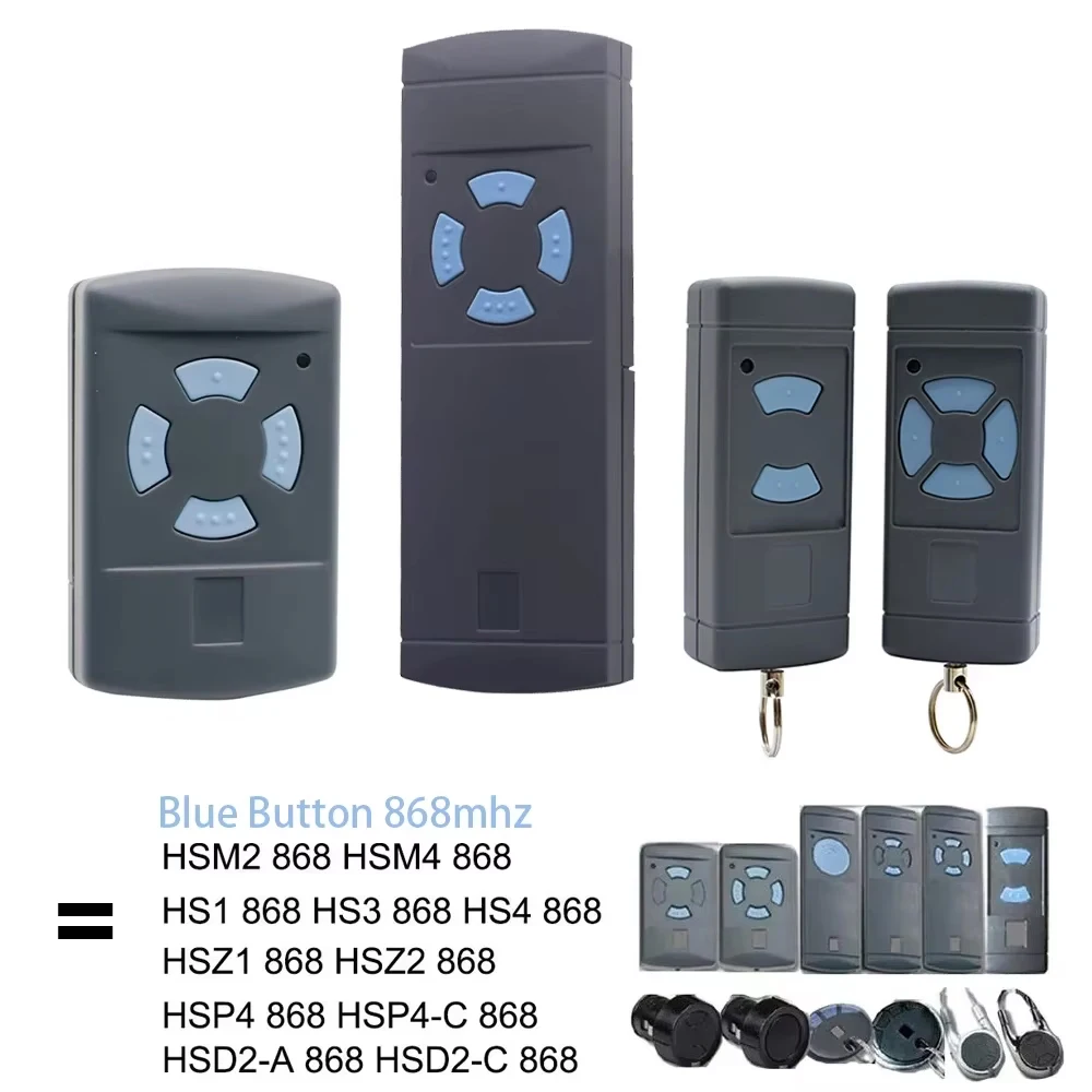 For Hand-held Transmitter HSM HS HSE 1 2 4 HSM2 HSM4 HSE2 HSE4 HS1 HS2 HS4 868 MHz Garage Door Remote Control