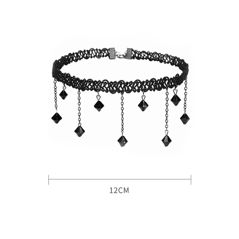 Hollow Designs Tassel Velvet Choker Necklace Multi-Layer Vintage Gothic Necklace For Women Fashion Personality Neck Jewelry