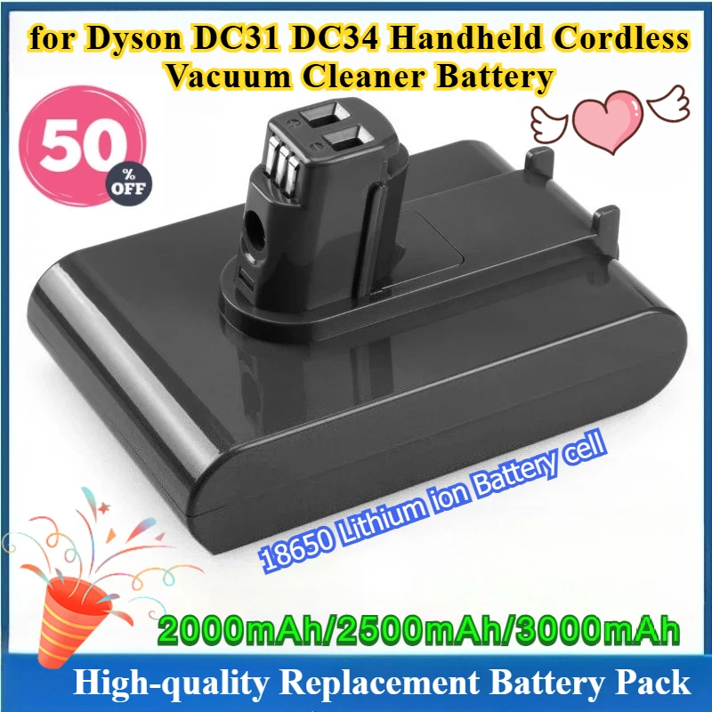 

New High-quality Replacement Battery Pack 18650 for Dyson DC31 DC34 Handheld Cordless Vacuum Cleaner Battery