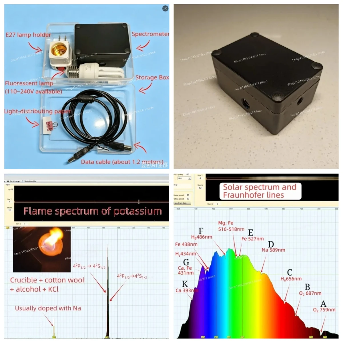 DIY Spectrometer, Measure LED/Laser/Absorption Spectrum, Based on Theremino, for Hobbyist Lab Use