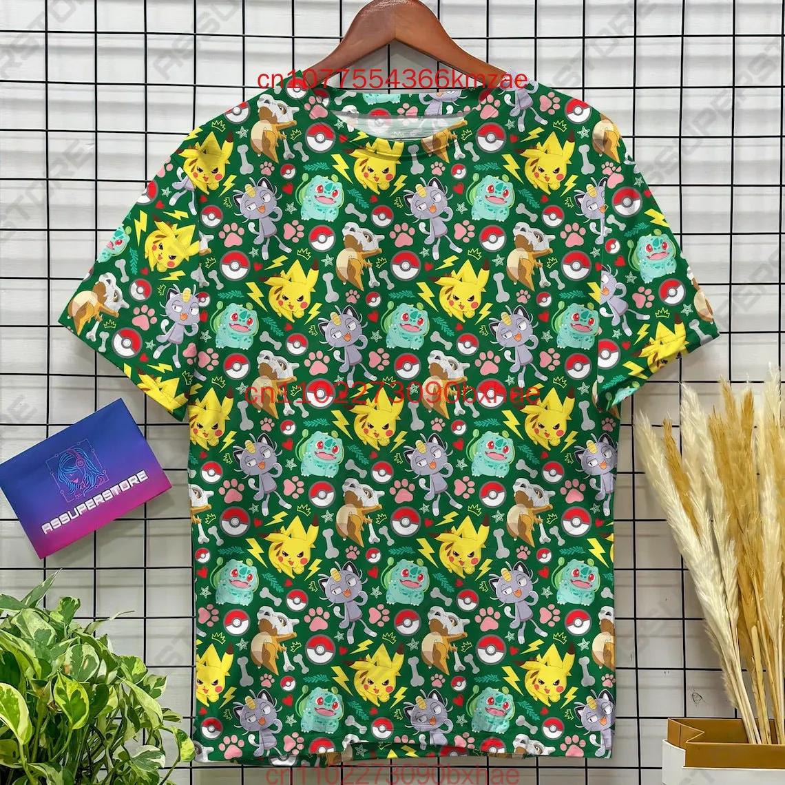 

Новинка 2025, мужская футболка с коротким рукавом «Покемон», карнавальный костюм, милая уличная забавная детская футболка, спортивный быстросохнущий топ