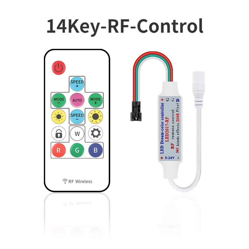 14 17 21 24 44key LED RGB Controller USB Mini Wireless RF Remote Control Dimmer RGBW RGBWW For 5050 2835 WS2811 Light Strip Lamp