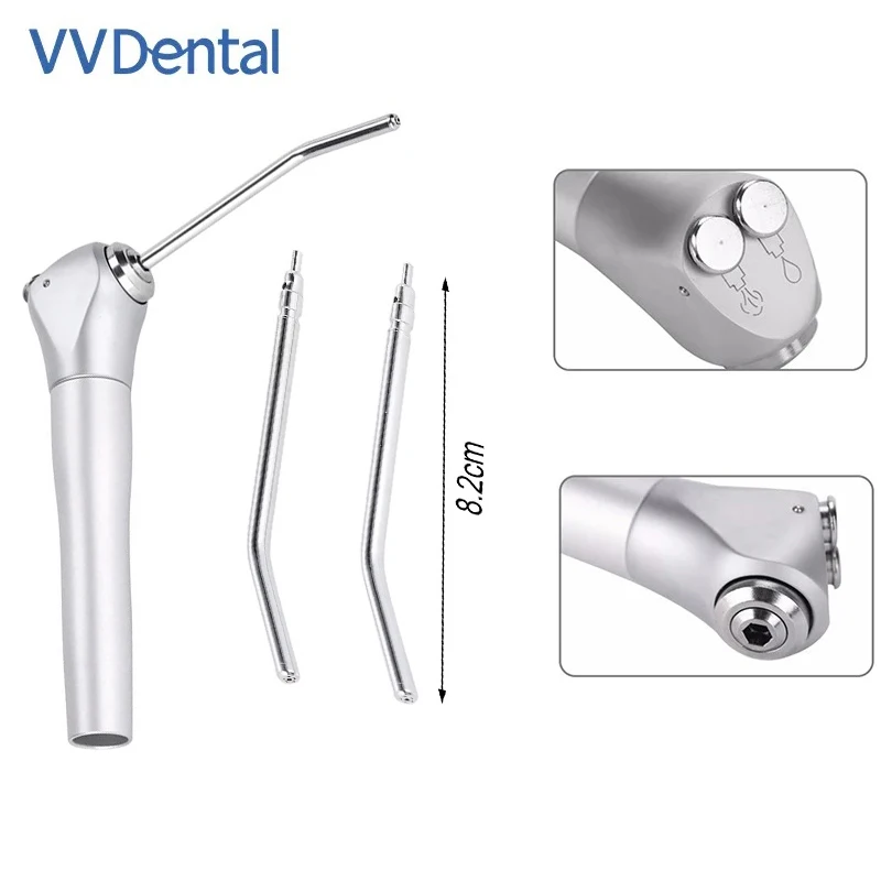 VVDental Dental Air Water Spray Gun Triple 3-Way Dentist Handpiece Syringe 2 Nozzles Tips Tubes Dental Lab Tools Teeth Care