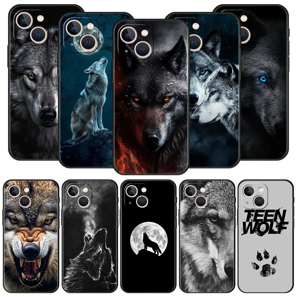 Wolfs-Tier-Handyhülle für iPhone 17 16 15 11 12 14 13 Pro Max Mini XS XR 7 Plus 17E – Stoßfeste Silikonhülle Schutzhülle Fundas