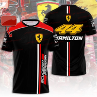 T-shirt For Men Formula1 Racing Short Sleeve Ferrari Racing T-Shirt Racer Lewis Hamilton 44 Edition Tees Unisex Leclerc 16