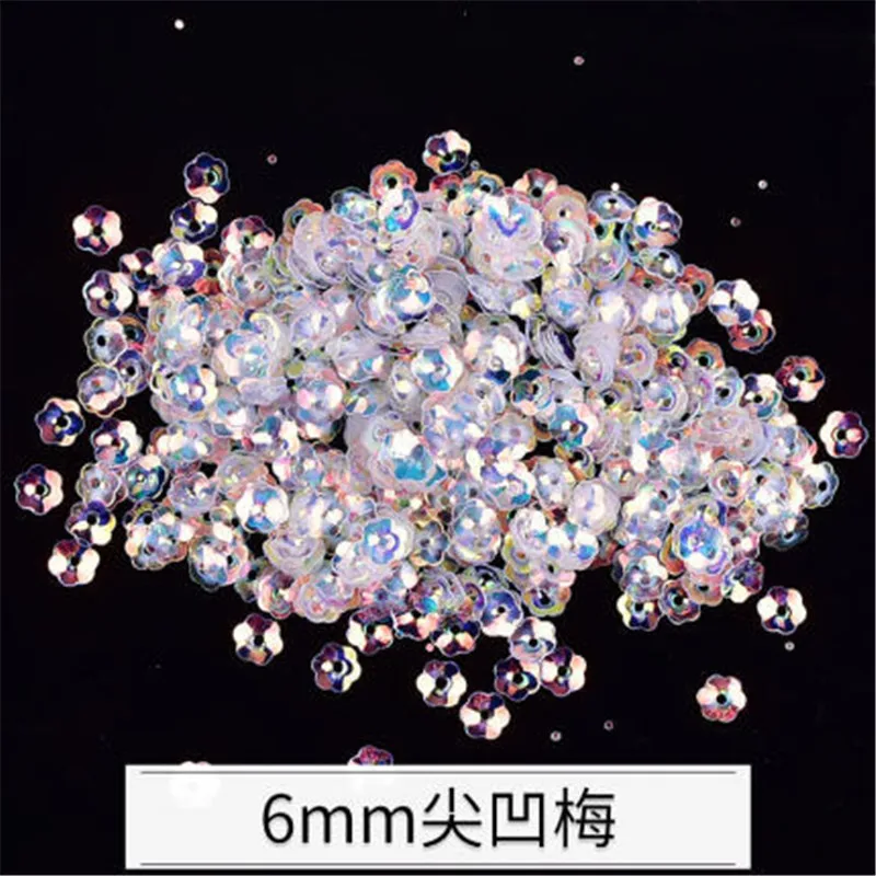 10g Crystal Transparent PVC Loose Sequins Star Flower Glitter Paillettes for Nail Art Manicure Sewing Wedding Decor Confetti