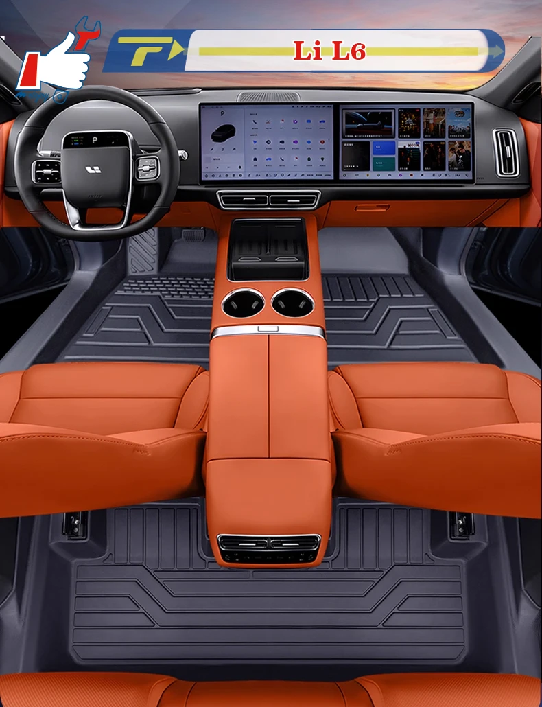 

Left-hand Drive Car Floor Mat For Li L6 2024 Full-Surrounded Foot Mat Mat Floor Liner Floor Carpet Water-proof Mat