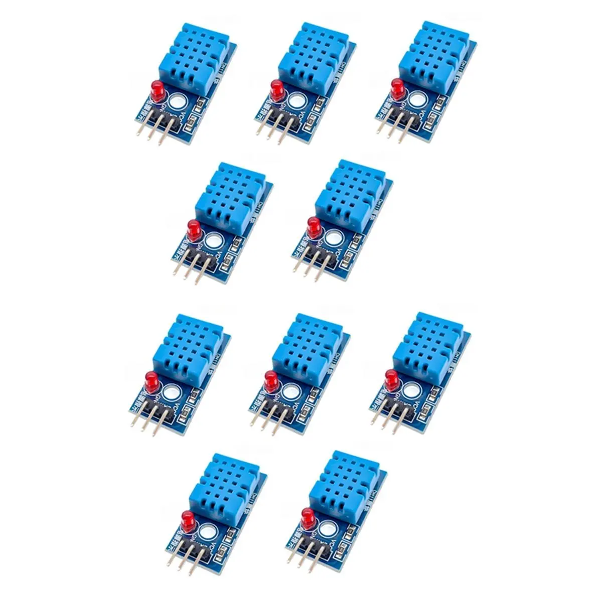 《Factory Direct》10PCS Digital Temperature&Humidity Sensor Module Board 3.3-5V 3-Wire High Low Power Module for