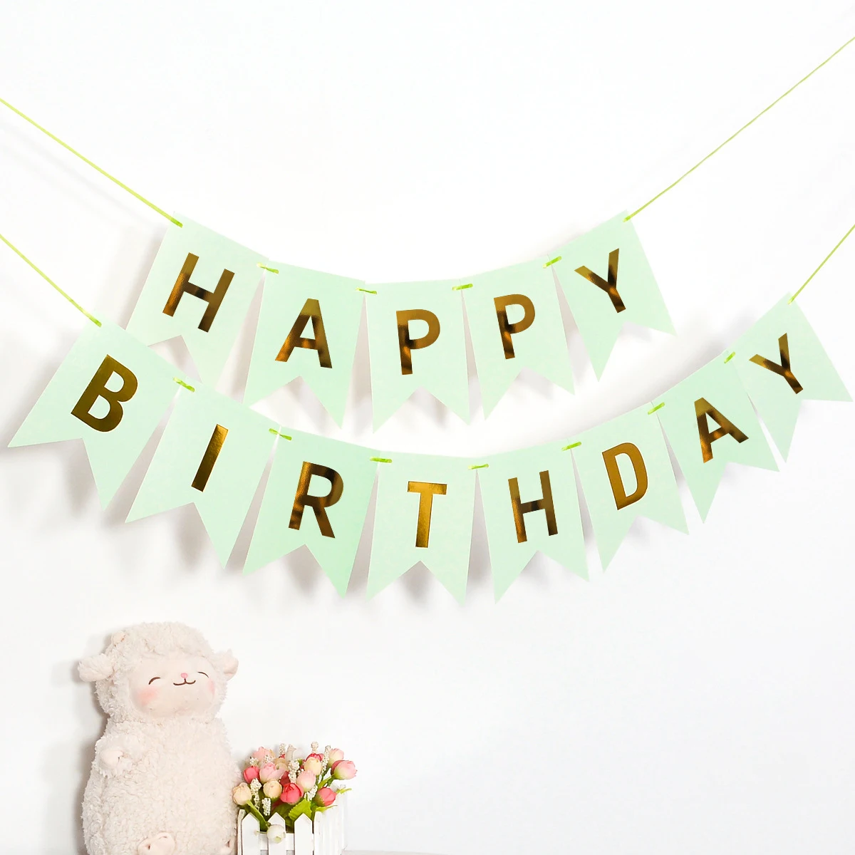 Alles Gute zum Geburtstag Luftschlangen Heißprägen Schwalbenschwanz Pull Flagge Wohnzimmer Garten Mall Café Kinder Geburtstag Party Dekoration Banner