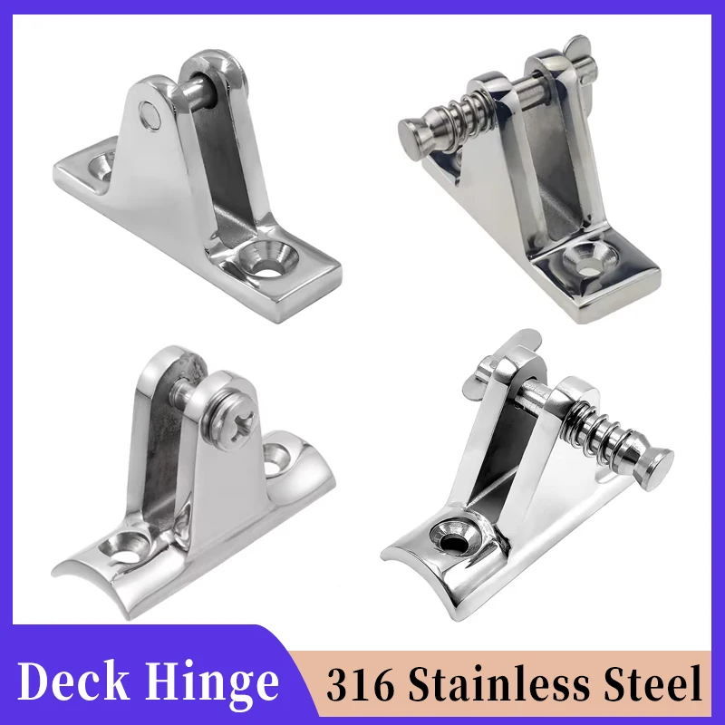 Bimini Top Deck Hinges Marine 316 Stainless Steel Boat Parts Accessories Bimini Top Fitting Hardware With Quick Release Pins