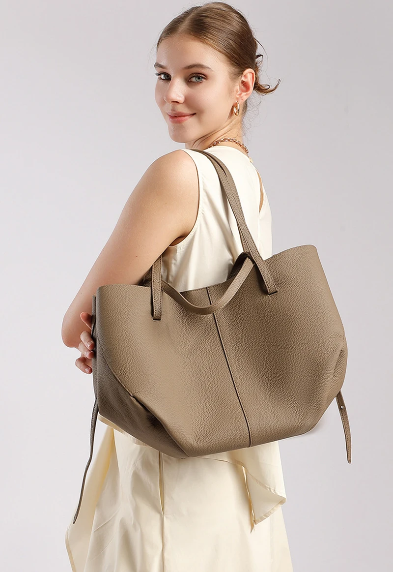 

Luxury Designer Bag Women Large Capacity Leather Bucket Bag Senior Sense Crossbody Casual Shoulder Bag