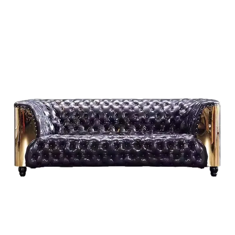 

American style, pull button, leather, sofa, bar, living room, retro, industrial style