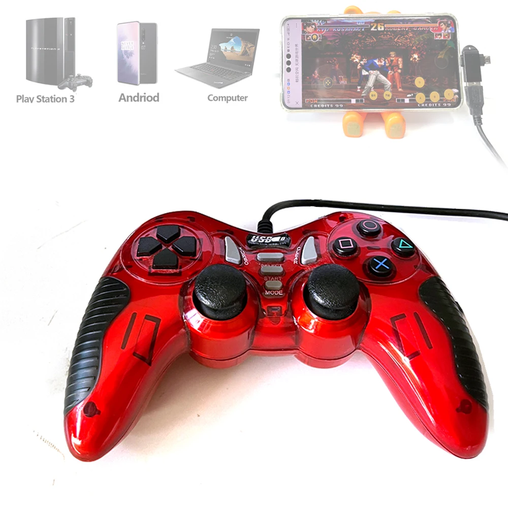 

Проводной USB-геймпад, ручка джойстика для ПК, Android TV Box PS3 — аркадный джойстик в стиле ретро с ручкой для игр