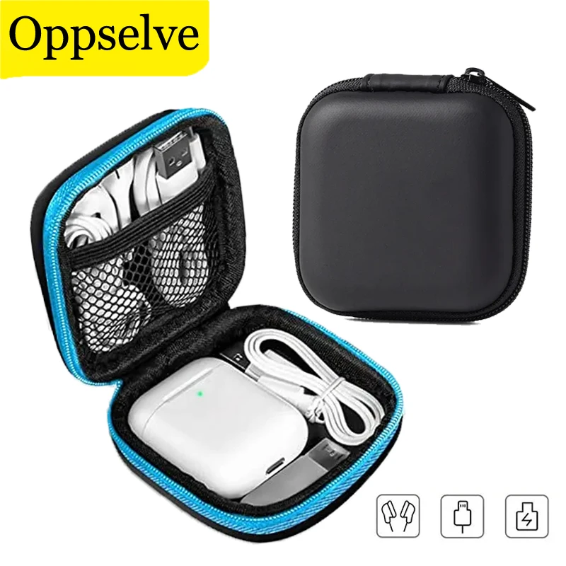 Mini Earphone Protective Box Hard EVA Case Digital Charger Headphone Earbuds Storage Bag USB Data Cable Organizer Carrying Pouch