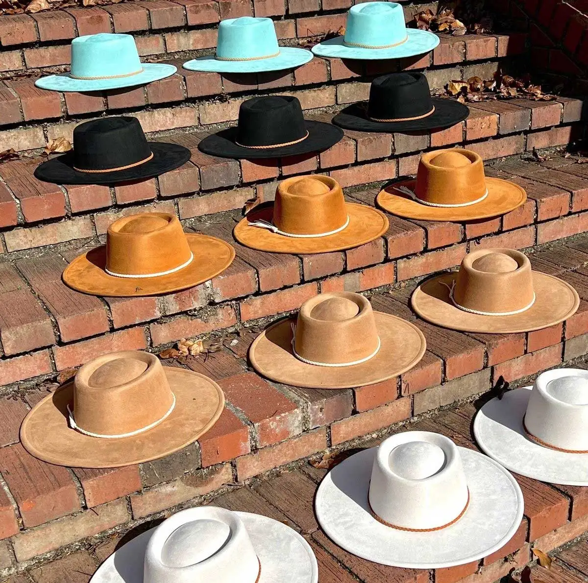 Khaki Wide Brim Vegan Suede Hat Fedora Hat Men's and Women's Autumn and Winter Felt fedora Hat hat burning hats for woman chap