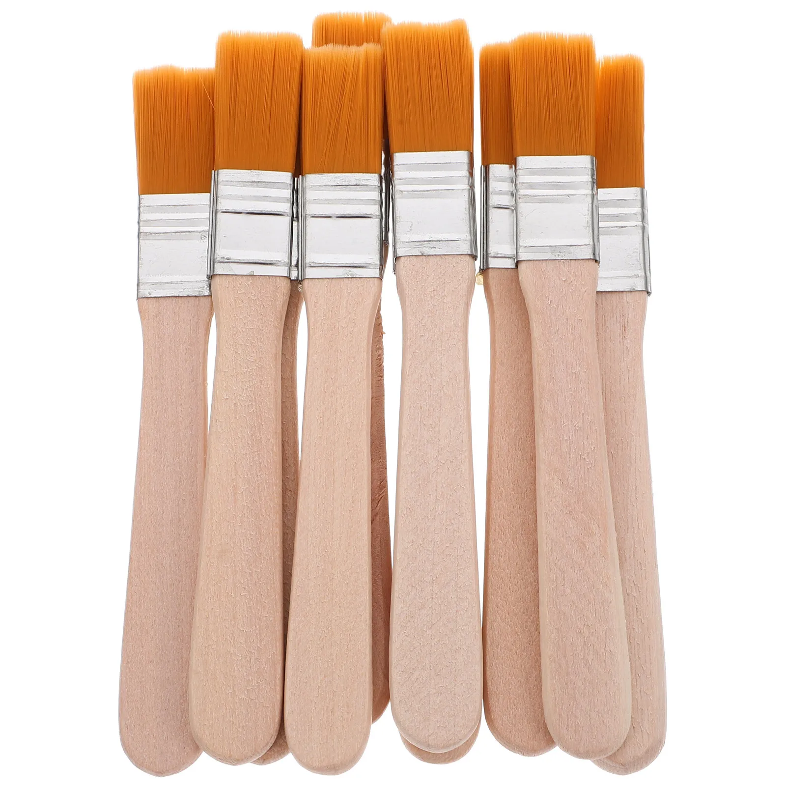 

10Pcs Artist Paint Brush Set Nylon Bristle Tools for Canvas Wall Painting Craft Design Wood Grip Easy Clean Long-Lasting