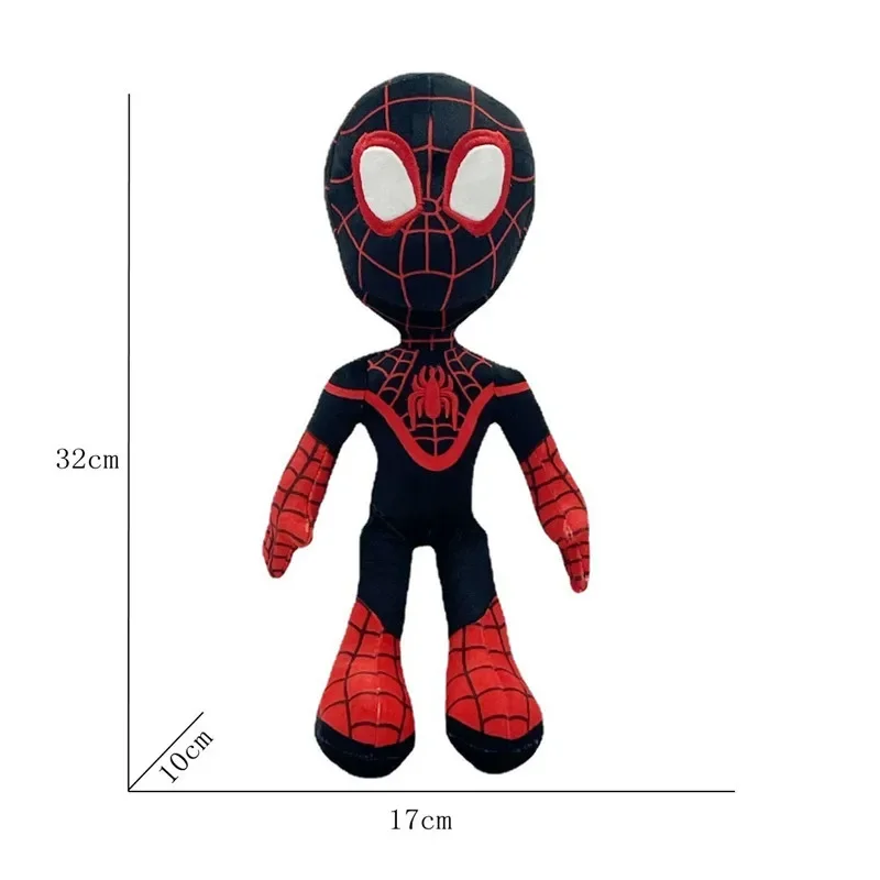 32CM Anime Avengers Spiderman Plüschtiere aus dem Spider-Verse, Gwen, Peter Parker, Noir Puppen, Weiche Stofftiere als Geschenk für Kinder