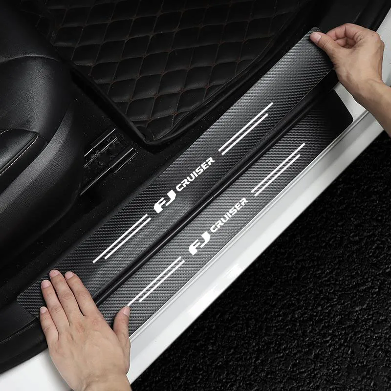 Car Door Threshold Sill Protective Plate Rear Trunk Bumper Guard Stickers for Toyota FJ CRUISER Car Accessories be non-slip