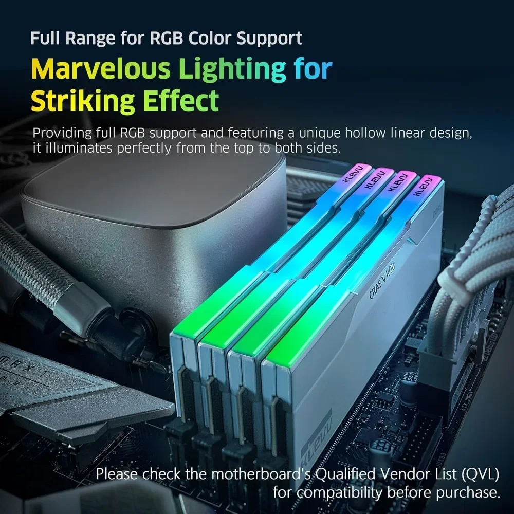 ملحقات الكمبيوتر/CRAS V RGB DDR5 32GB (2x16GB) 6000MHz CL30 SK Hynix A-Die 1.35V ذاكرة عشوائي لسطح المكتب للألعاب XMP 3.0