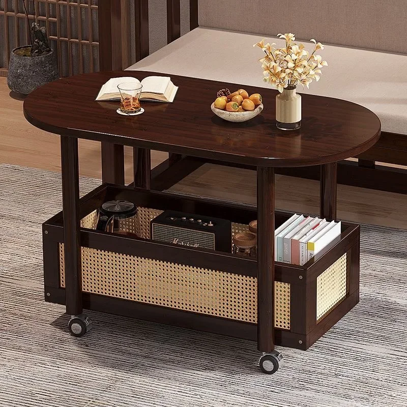 AOLIVIYA Movable Storage Coffee Table New Chinoiserie For Home Sofa Side Table Side Cabinet Classy Small Unit Desk