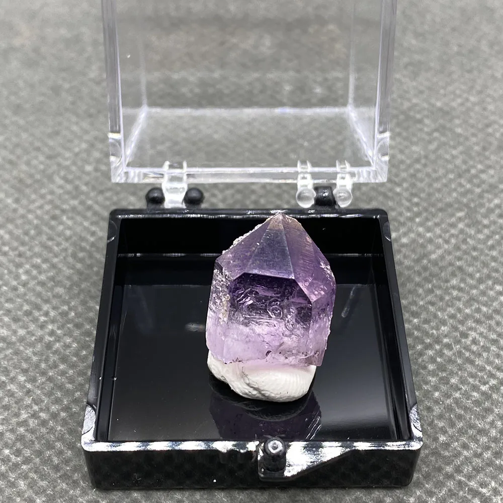 Cristal de cura mineral natural, 100% natural, phantom, ametista, quartzo áspero, tamanho da caixa