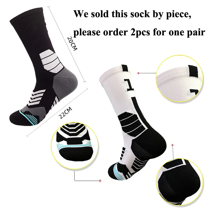 1PC Professional Basketball Sport Socks Breathable Cycling Calcetines Football Meias Soccer Socks Men Women Customized Number