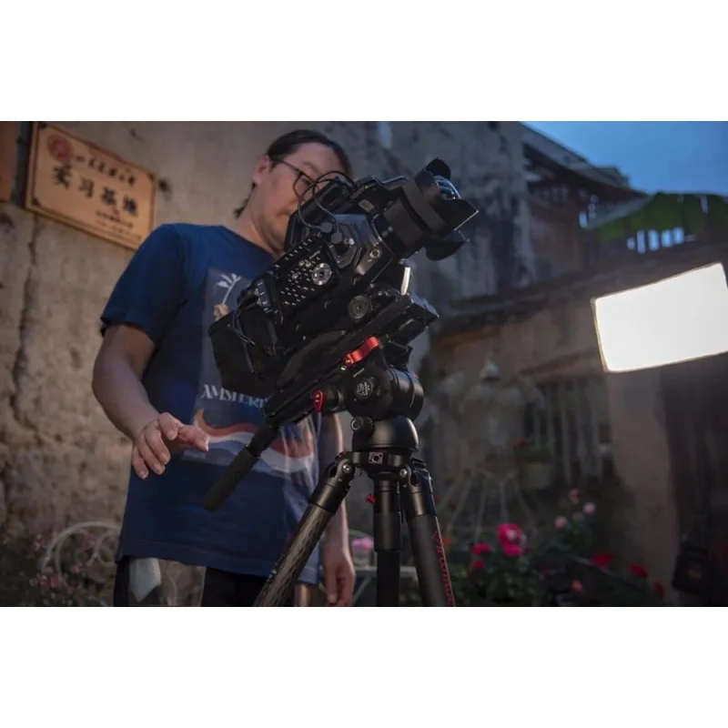 IFOOTAGE K7 Cabeça Panorâmica Tripé Cabeça Hidráulica de Vídeo Líquido Carga Útil 7kg com 1/4 "; e 3/8"; Parafusos Deslizantes Plat Liberação Rápida