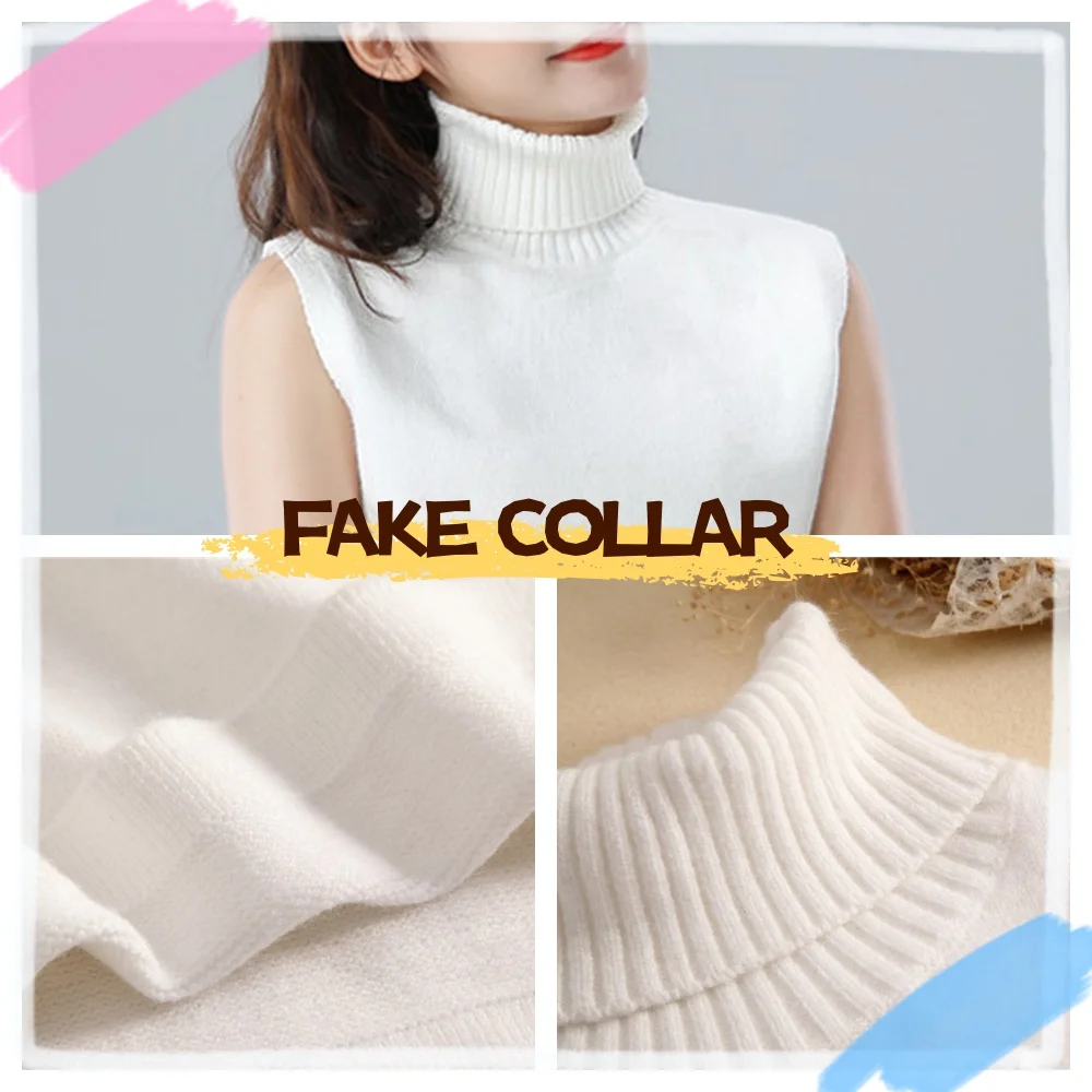 

Теплый накладной воротник, толстая водолазка, подставка, полезный искусственный воротник, вязаный внутренний пуловер, детали одежды «сделай сам», съемный воротник