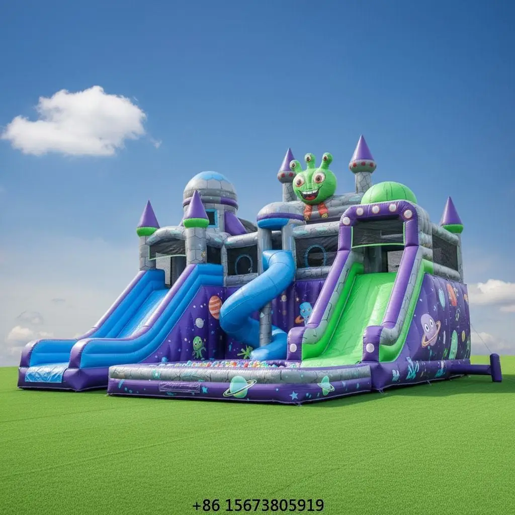 Customized PVC Bounce House Jumping Inflatable Castle Sliding Heavy Duty Moonwalk Amusement Park Decor Unique Bouncy Castle