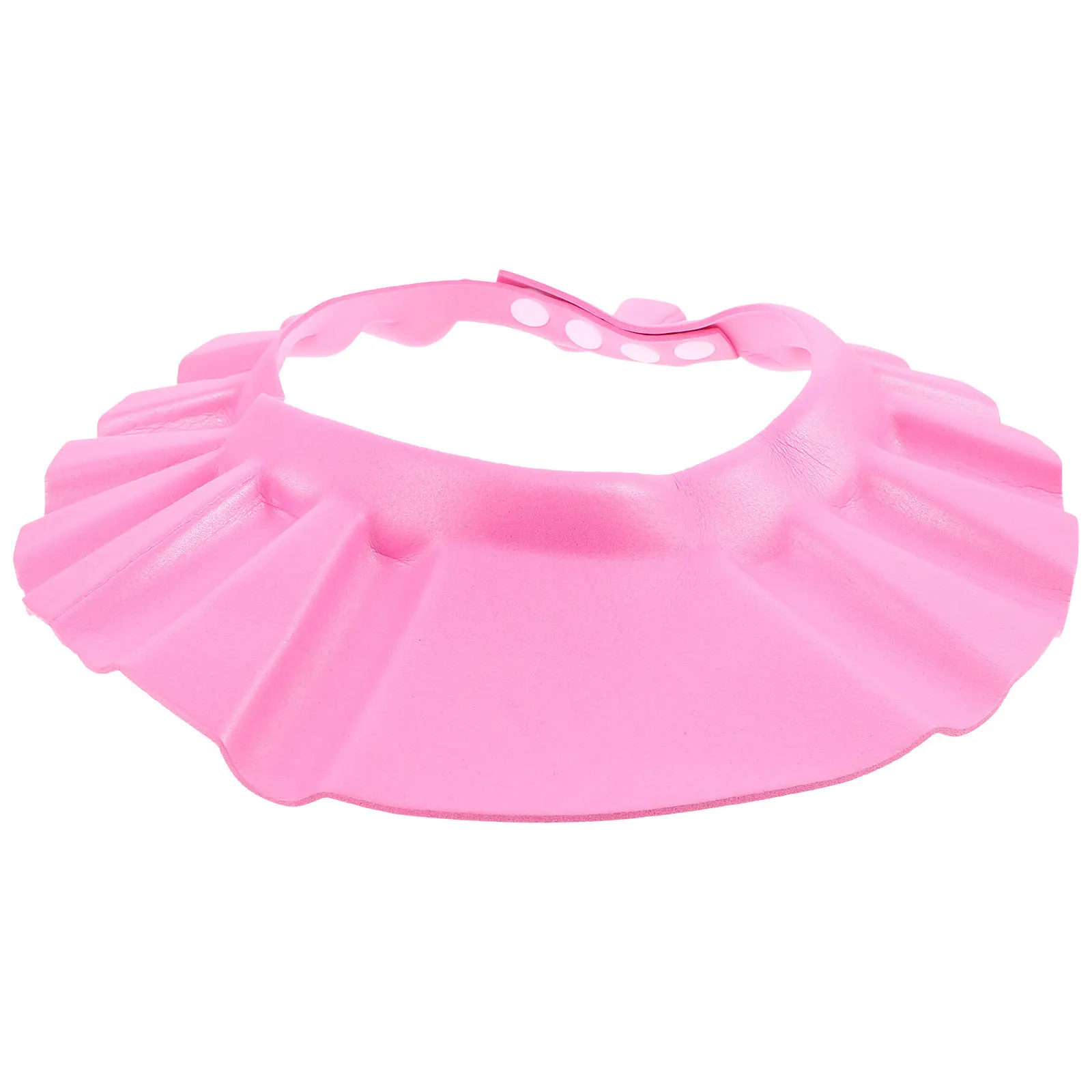 Eva Waterproof Baby Shower Cap for Bathing Shampoo Hair Wash Leakproof Elastic Soft Comfortable Infant Bathing Hat Pink