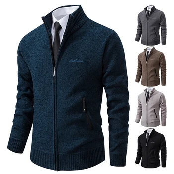 2023 Knitwear Spring and Autumn Men's Stand-up Collar Thick Warm Cardigan Sweater Winter Loose Casual Coat 5 2023 Knitwear Spring and Autumn Men's Stand-up Collar Thick Warm Cardigan Sweater Winter Loose Casual Coat 5