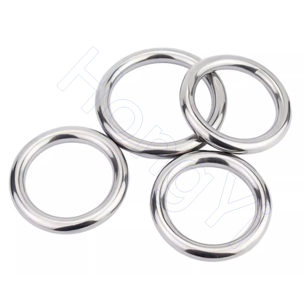 304 Stainless Steel Rings Solid Metal O-ring Seamless O Ring Rust-proof Circle Ring for Macrame Boat Hammock Yoga Ringss Hanger