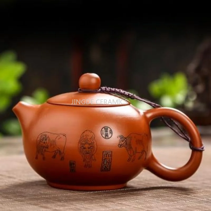 Purple Clay Teapot, Single Player Kung Fu Tea Set, Household Sized Capacity Teapot, Chinese Style Tea Ceremony Accessories