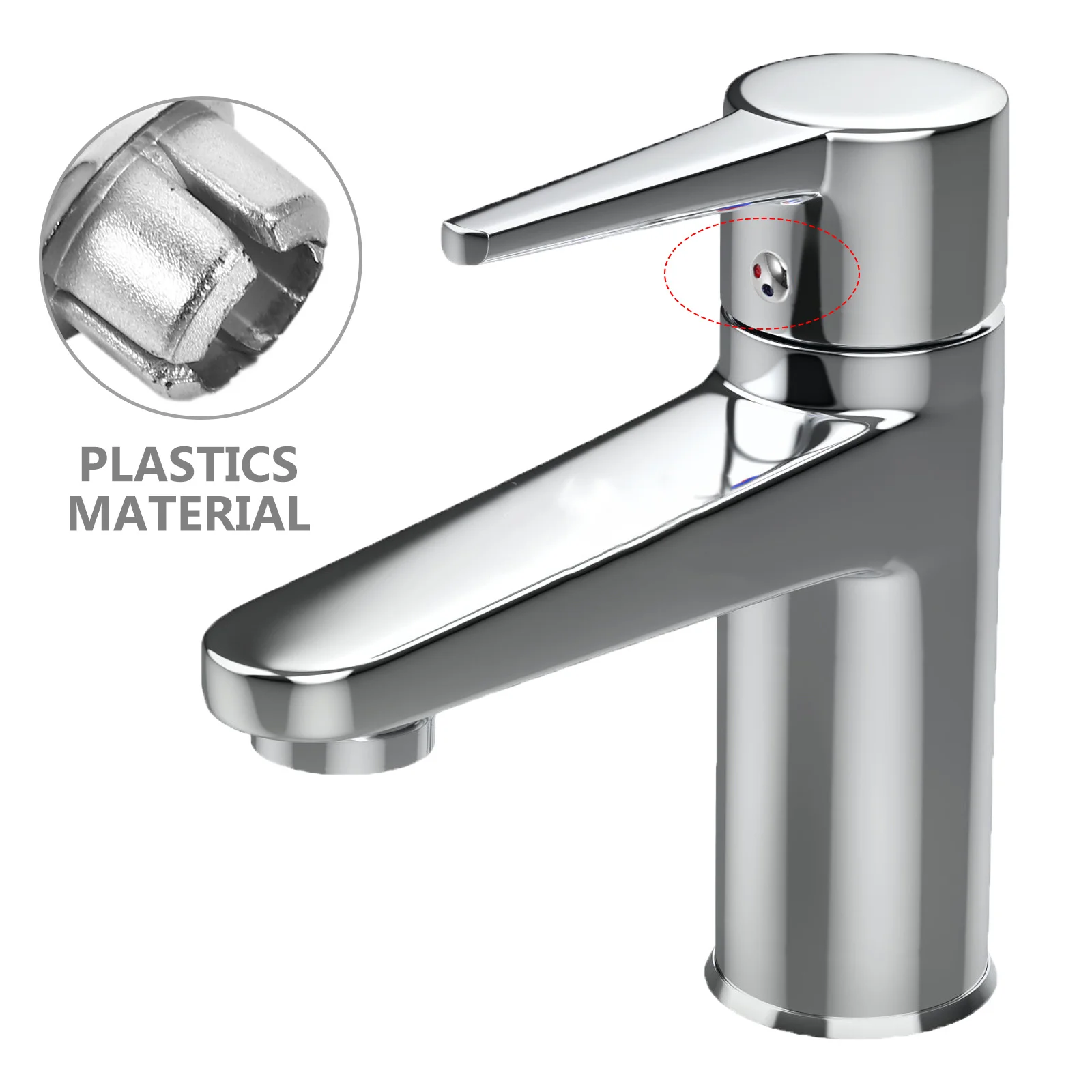 24Pcs Faucet Handle Index Buttons Red Blue Temperature Toggle Caps for Hot Cold Water Identification Kitchen Sink Tap